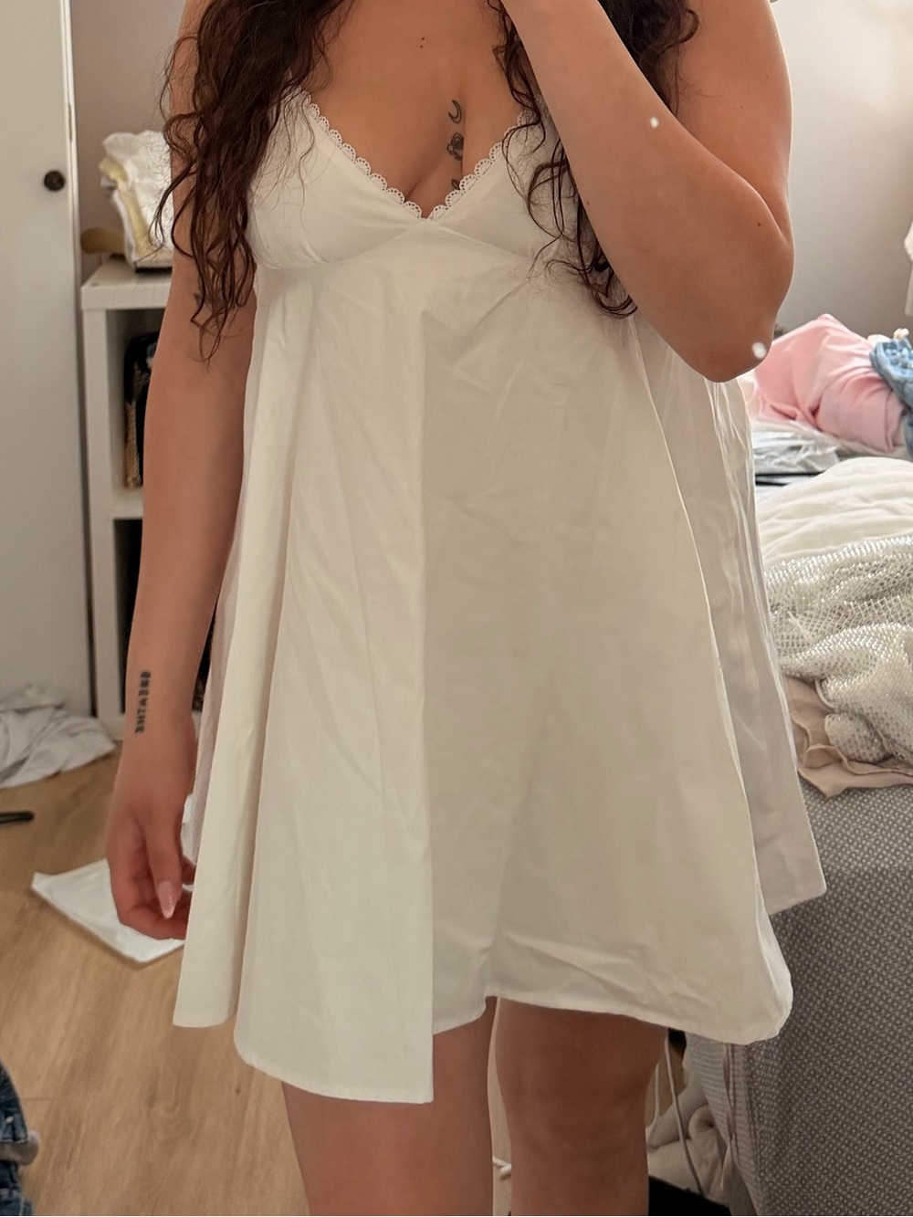 Peppermayo Cream A-Line Mini Slip Dress - Picture 3 of 4